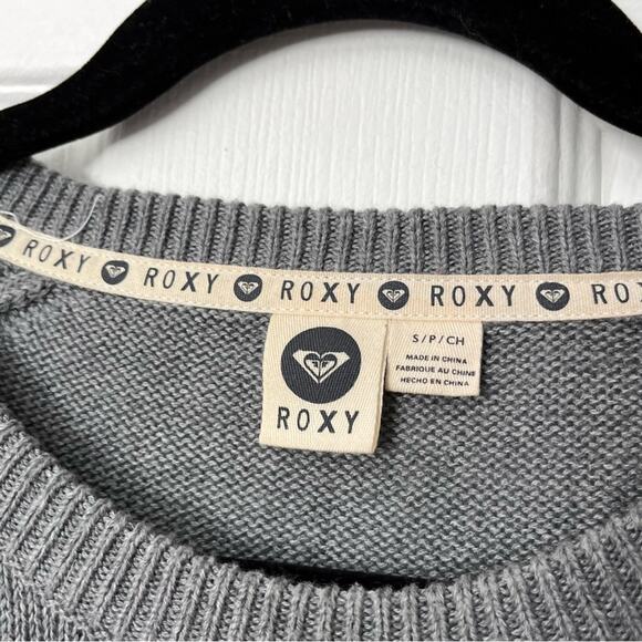 Roxy Striped Tunic Sweater w/Button Shoulder - Size S - Picture 3 of 5